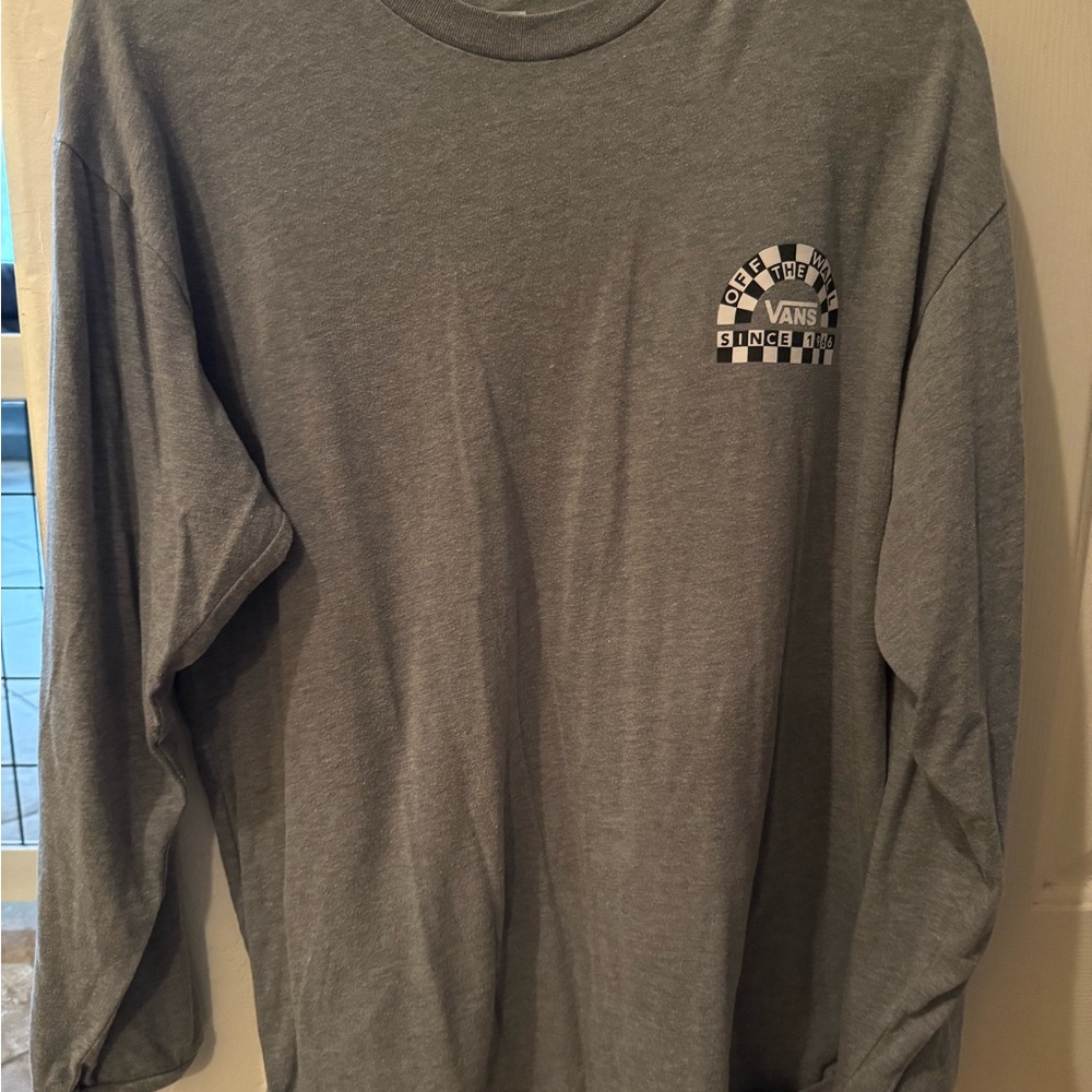 Vans Gray Long Sleeve Men's Tee